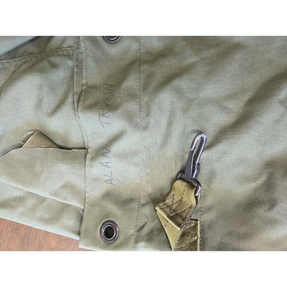 Vintage US Military Army Canvas Duffle Duffel Bag Distressed Patina Drawstring J - Picture 9 of 16